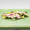 Handgemaakte Houten Sieradendoos met Decoratieve Roze Bloemen