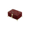 Handgemaakte Houten Sieradendoos met Fluwelen Paisley Stof