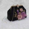 Clutch Handtas met Lintenborduurwerk – Pauwen Kralendetail