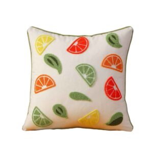 Punch Needle Kussenhoes – Geborduurd Fruit Design