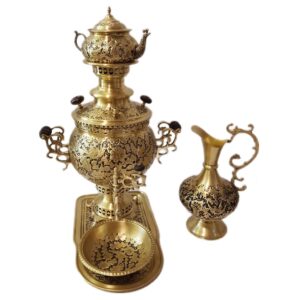 Perzische Koperen Samovar Decoratief Houtskool Theemaker 6-Liter