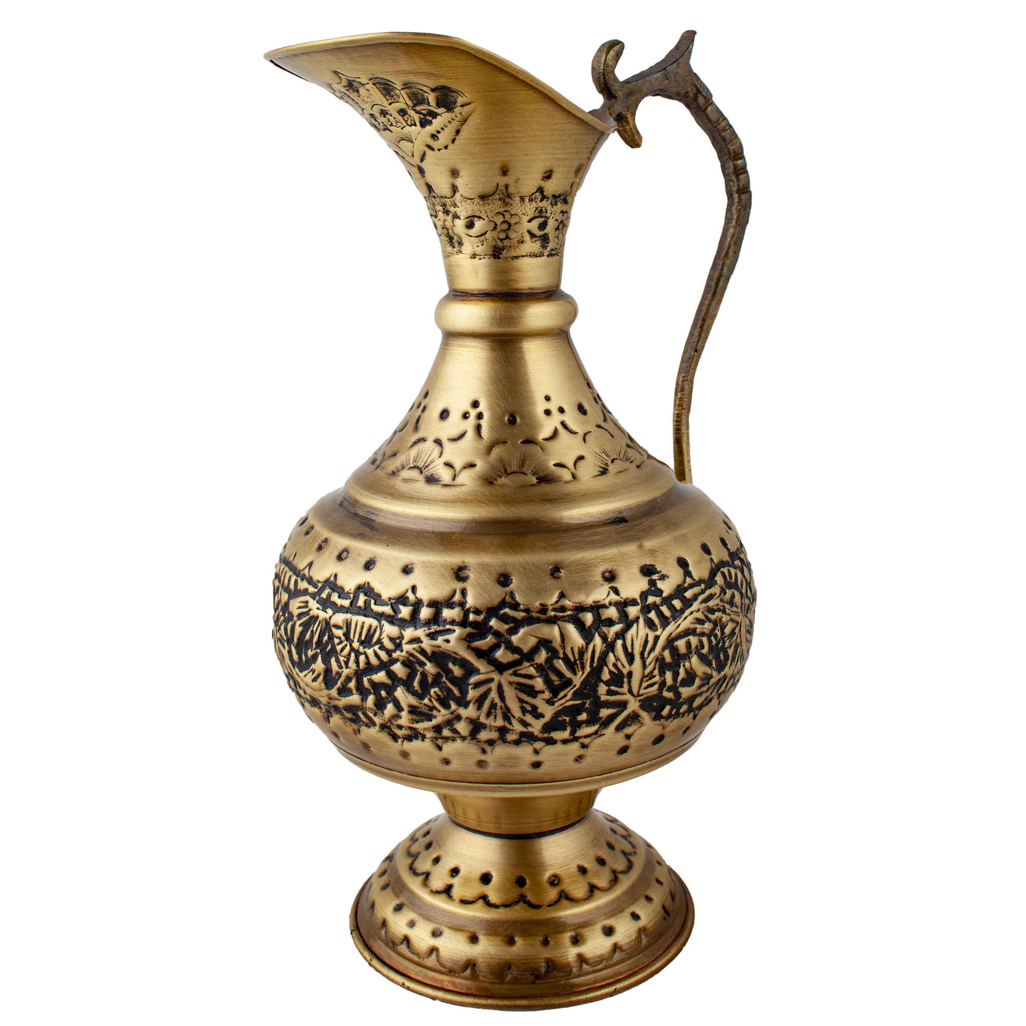Perzische Koperen Samovar Decoratief Houtskool Theemaker met Bloemmotieven