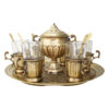 Perzische Koperen Samovar Decoratief Houtskool Theemaker 2,5-Liter (19 Pcs)