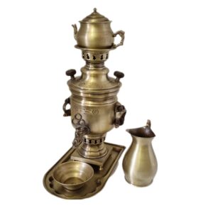 Perzische Koperen Samovar Decoratief Houtskool Theemaker 1-Liter