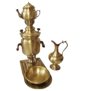 Perzische Koperen Samovar Decoratief Houtskool Theemaker 3-Liter