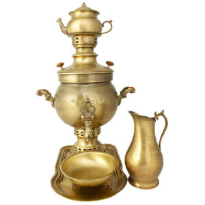 Perzische Koperen Samovar Decoratief Houtskool Theemaker 4,5-Liter