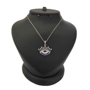 Zilveren Ketting – Crown Boze Oog Ontwerp