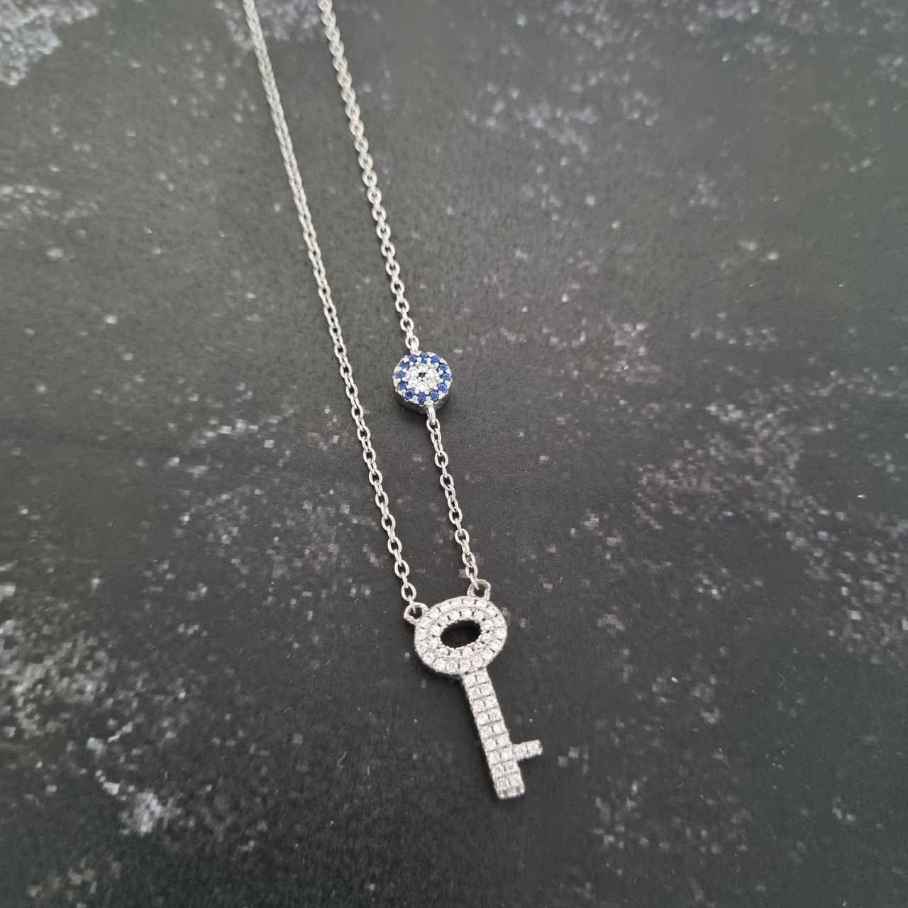 Zilveren Ketting – Key Boze Oog Ontwerp