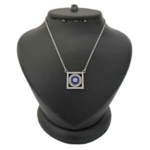 Zilveren Ketting – Square Boze Oog Ontwerp