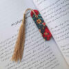 Bloemen Leren Boekenlegger – Tima Model