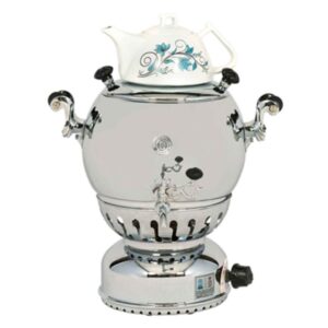 Gas Samovar Theemaker Modern Design 7-Liter Zilver