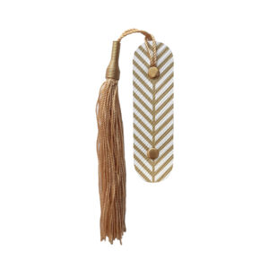Gouden Leren Boekenlegger – Striped Model