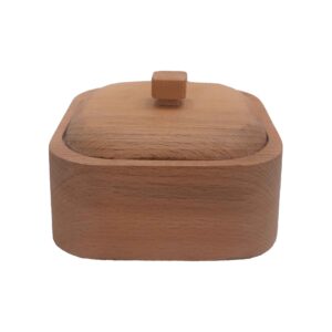 Handgemaakte Houten Suikerpot met Deksel – Rustieke Stijl Liana