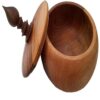 Handgemaakte Houten Suikerpot met Deksel – Rustieke Stijl Bahar