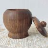 Handgemaakte Houten Suikerpot met Deksel – Rustieke Stijl Saye