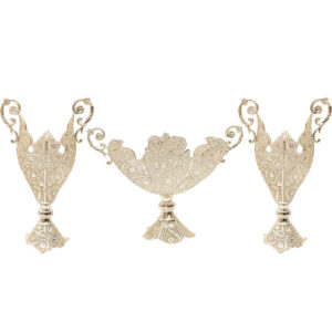 Decoratieve Perzische Filigraan Zilver Gecoate Vazen & Kom