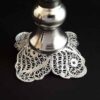 Decoratieve Perzische filigraan-trompetvaas, verzilverd, met Tina-ontwerp voor een elegant woonaccent