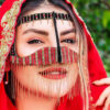 Handgemaakt Rhinestone Battoulah Masker – Rangi Model