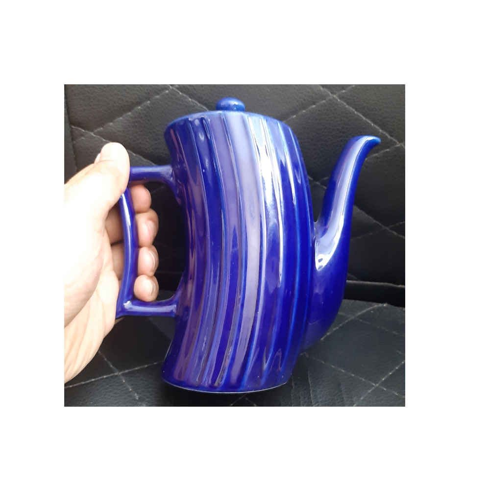 Handgemaakt Keramisch Waterkan – Blauw Artistiek Tavoos