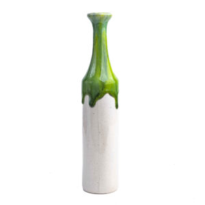 Pottenvaas – Single Stem, Handgemaakt met Drip Glazuur Design
