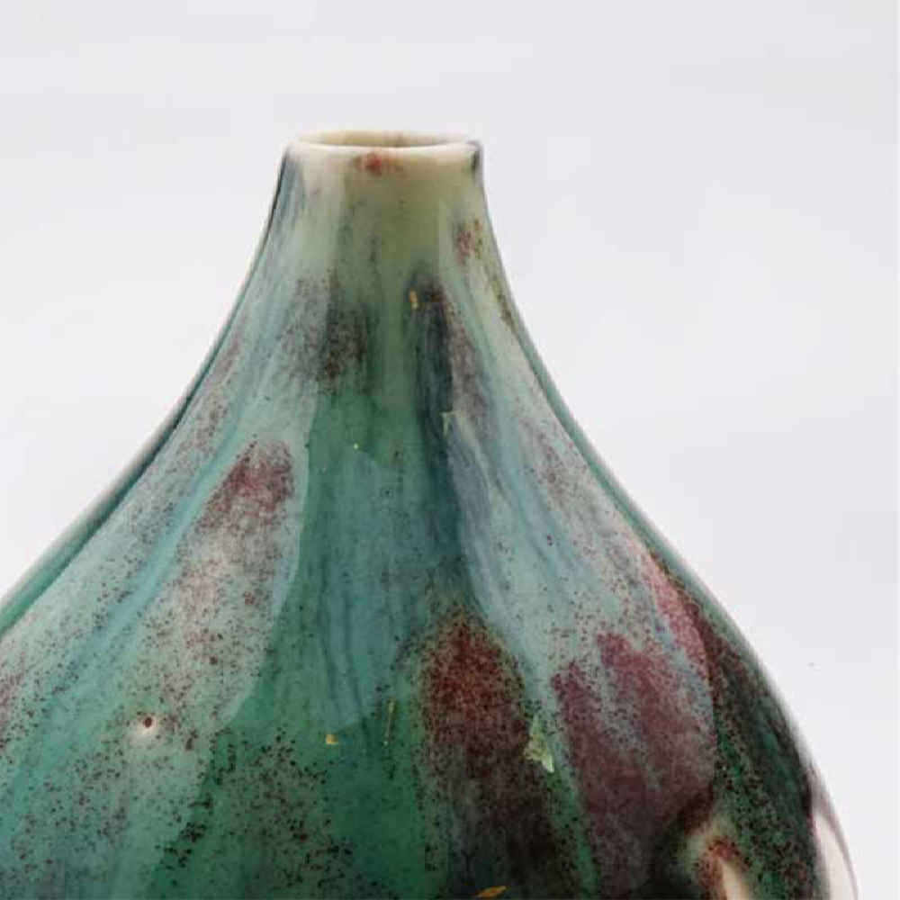 Aardewerken enkelstengelvaas met Drip Glaze-ontwerp, handgemaakt en een esthetische cadeauoptie