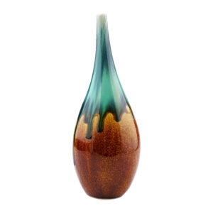 Decoratieve Mini Bloem Pottery Vaas – Handgemaakt met Drip Glazuur Design