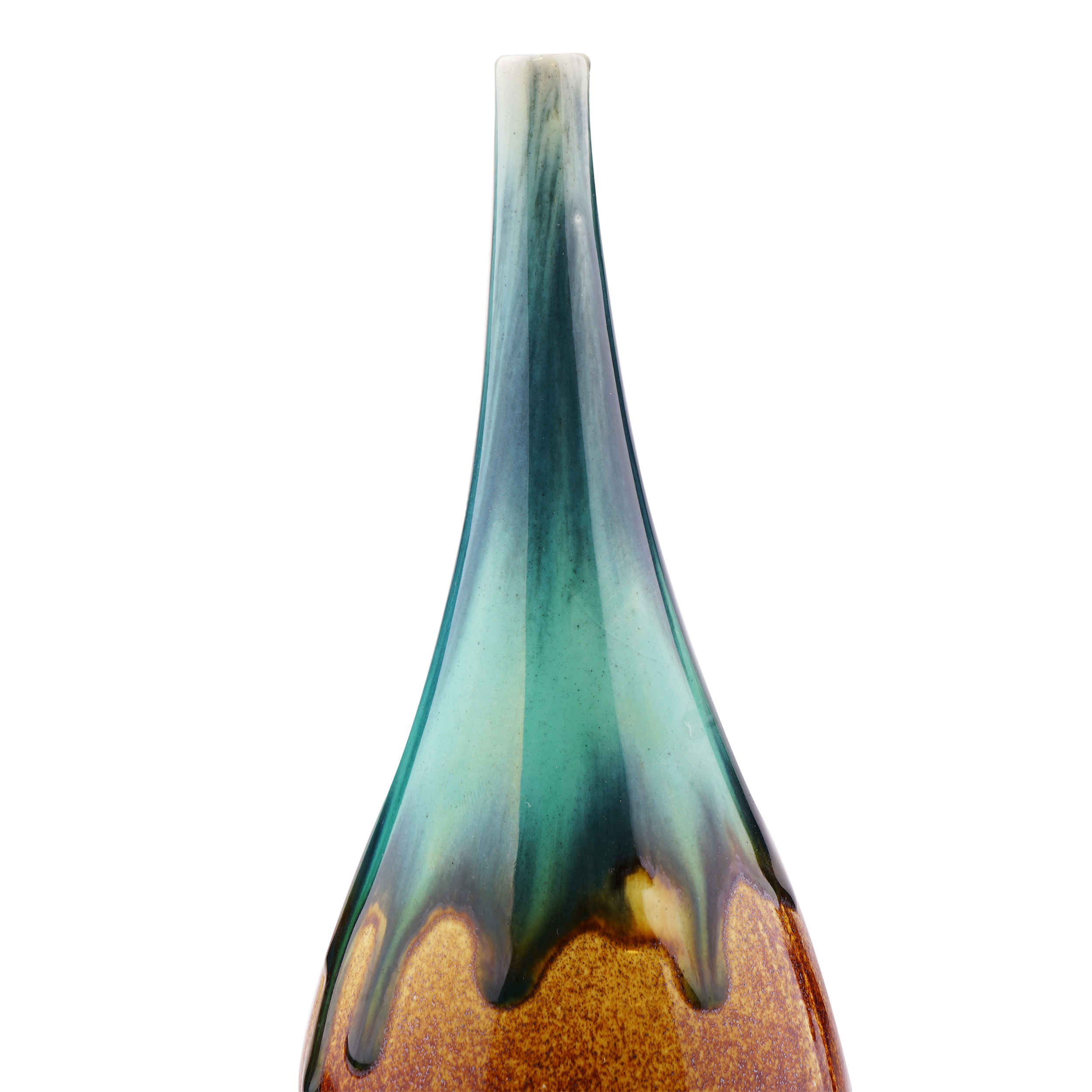 Deco-mini-aardewerken bloemenvazen, handgemaakt met een prachtig Drip Glaze-ontwerp voor een uniek accent