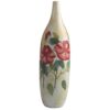 Handgemaakte deco-aardewerken knopvaas, handbeschilderd met een klassiek bloemenpatroon voor tijdloze aantrekkingskracht