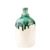 Aardewerken knopvaas met Drip Glaze-ontwerp, handgemaakt en ideaal als cadeau of voor decoratie