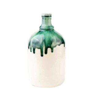 Pottery Bud Vaas – Handgemaakt, Geschikt als Geschenk of Decoratie met Drip Glazuur Design