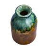 Elegante handgemaakte aardewerken knopvaas met Drip Glaze-ontwerp, perfect om uw decoratie te verfraaien