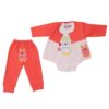 Set van 3 Meisjesshirts met Konijnmotief – Oranje