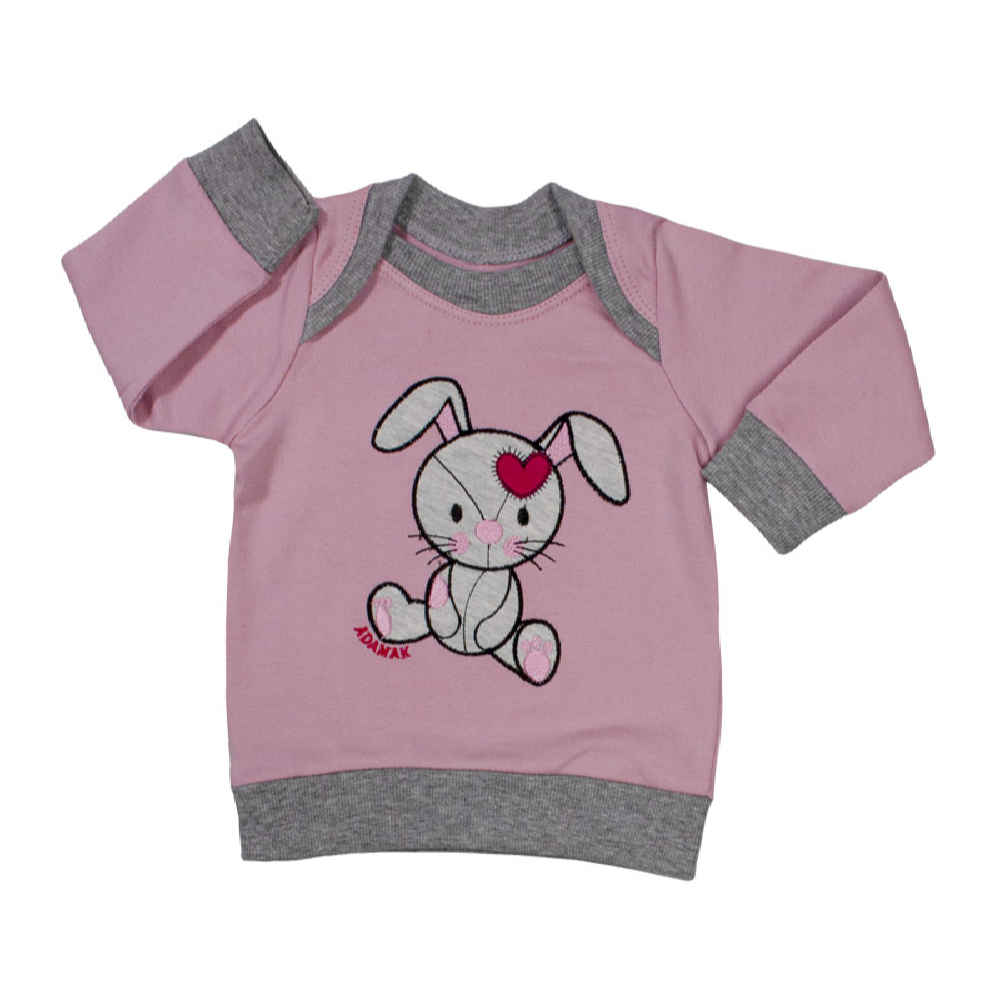 Set van 3 Meisjesshirts met Konijnmotief – Roze