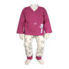 Set van 3 Meisjesshirts met Konijnmotief – Model Sana – Bordeaux
