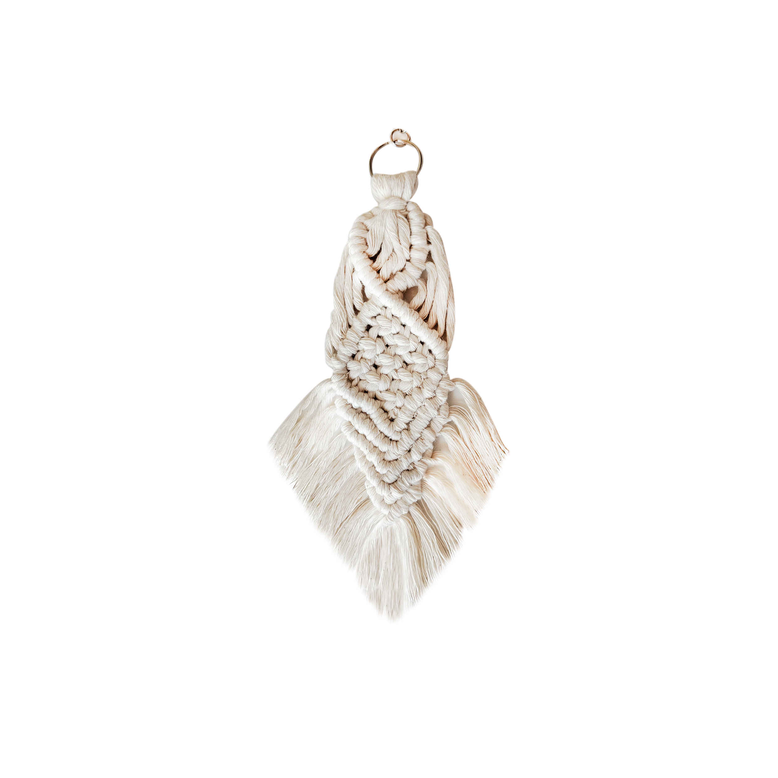 Macrame Perzische Sleutelhanger – Handgeweven Katoenkoord