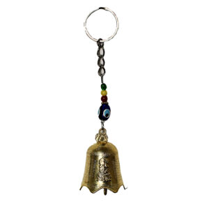 Metalen Sleutelhanger – Boze Oog Ontwerp met Bel