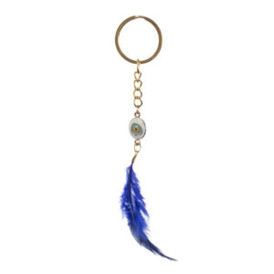 Metalen Veer Sleutelhanger – Boze Oog Stijl