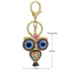 Metalen Uil Sleutelhanger – Boze Oog Ontwerp