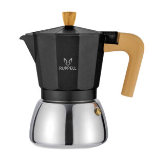 Moka Pot Espresso Maker – Ruppel Zwart 3-Kops