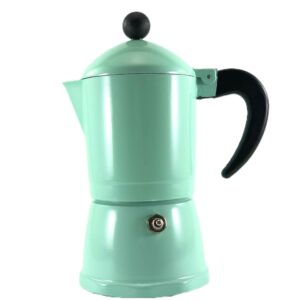 Moka Pot Espresso Maker – Lichtgroen Staal 3-Kops