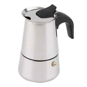 Moka Pot Espresso Maker – Unico Life Zilver 4-Kops