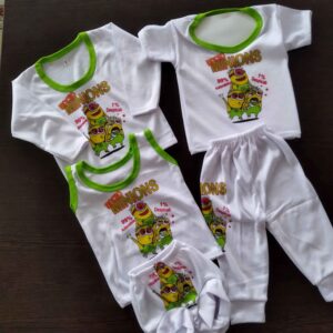 Babykleding Set – 5-delig met Minions Patroon