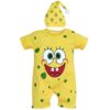 Babykleding Set – Korte Mouwen Onesie & Hoed Model SpongeBob