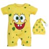 Babykleding Set – Korte Mouwen Onesie & Hoed Model SpongeBob