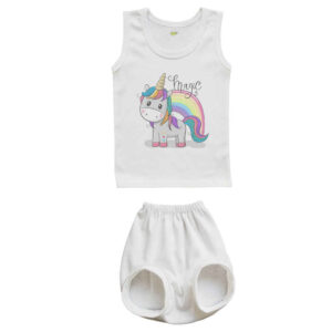 Babykleding Set – Rompertje & Shorts Model Magische Eenhoorn