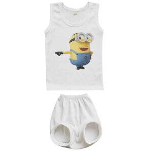 Babykleding Set – Rompertje & Shorts met Minions Patroon