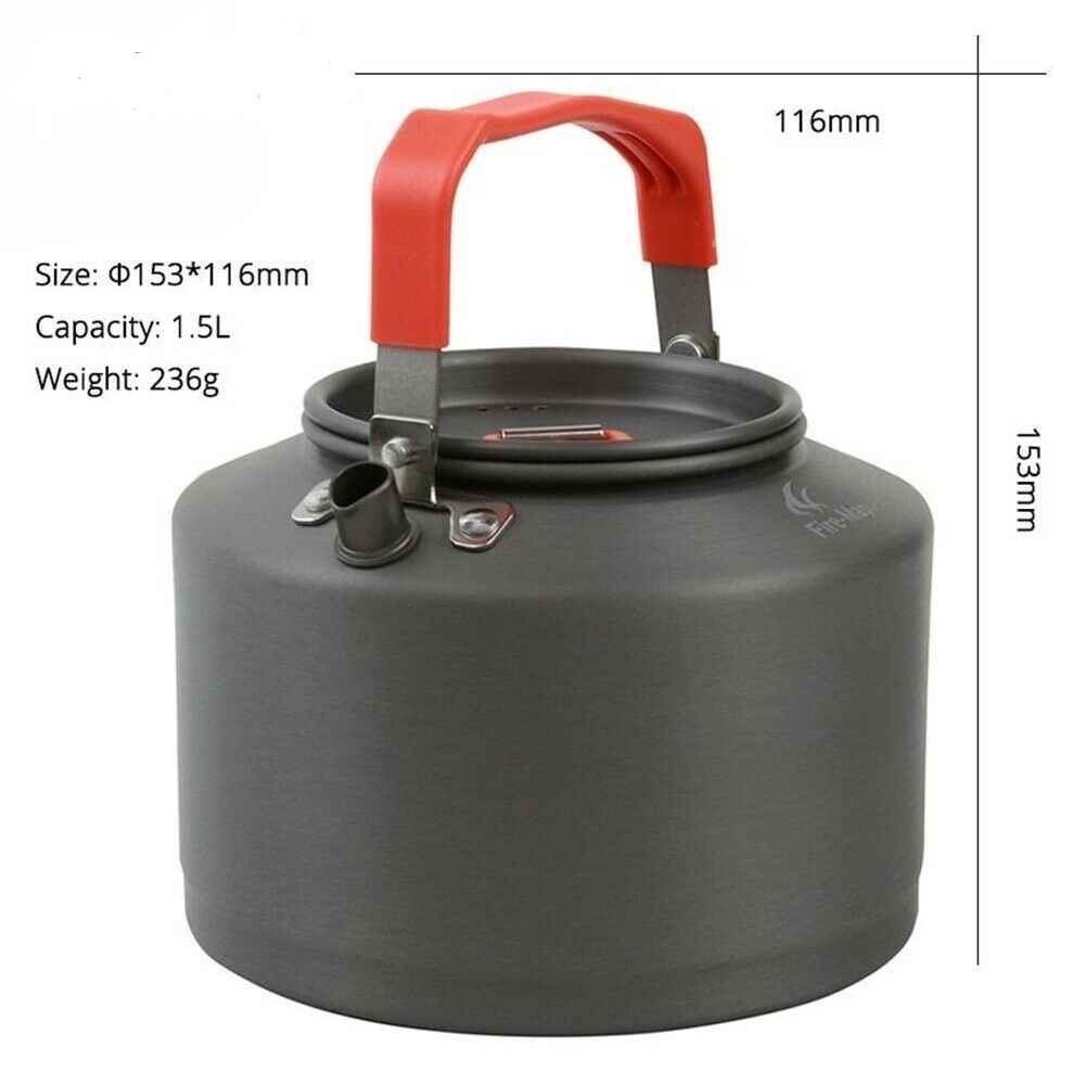 Lichtgewicht 1,5-Liter Outdoor Camping Ketel Model Fire-Maple – Geschikt voor Kampvuur