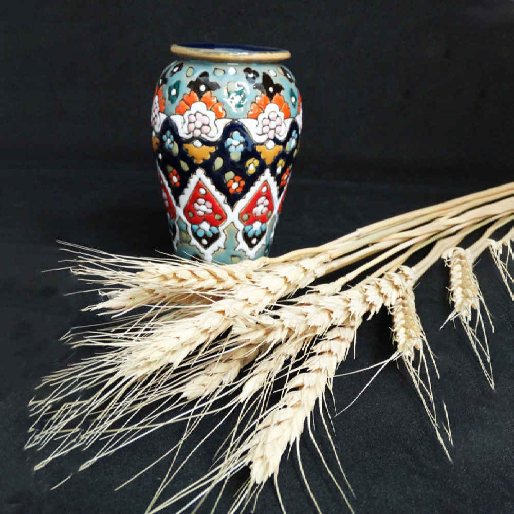 Traditionele Emaille Penhouder van Aardewerk – Groen