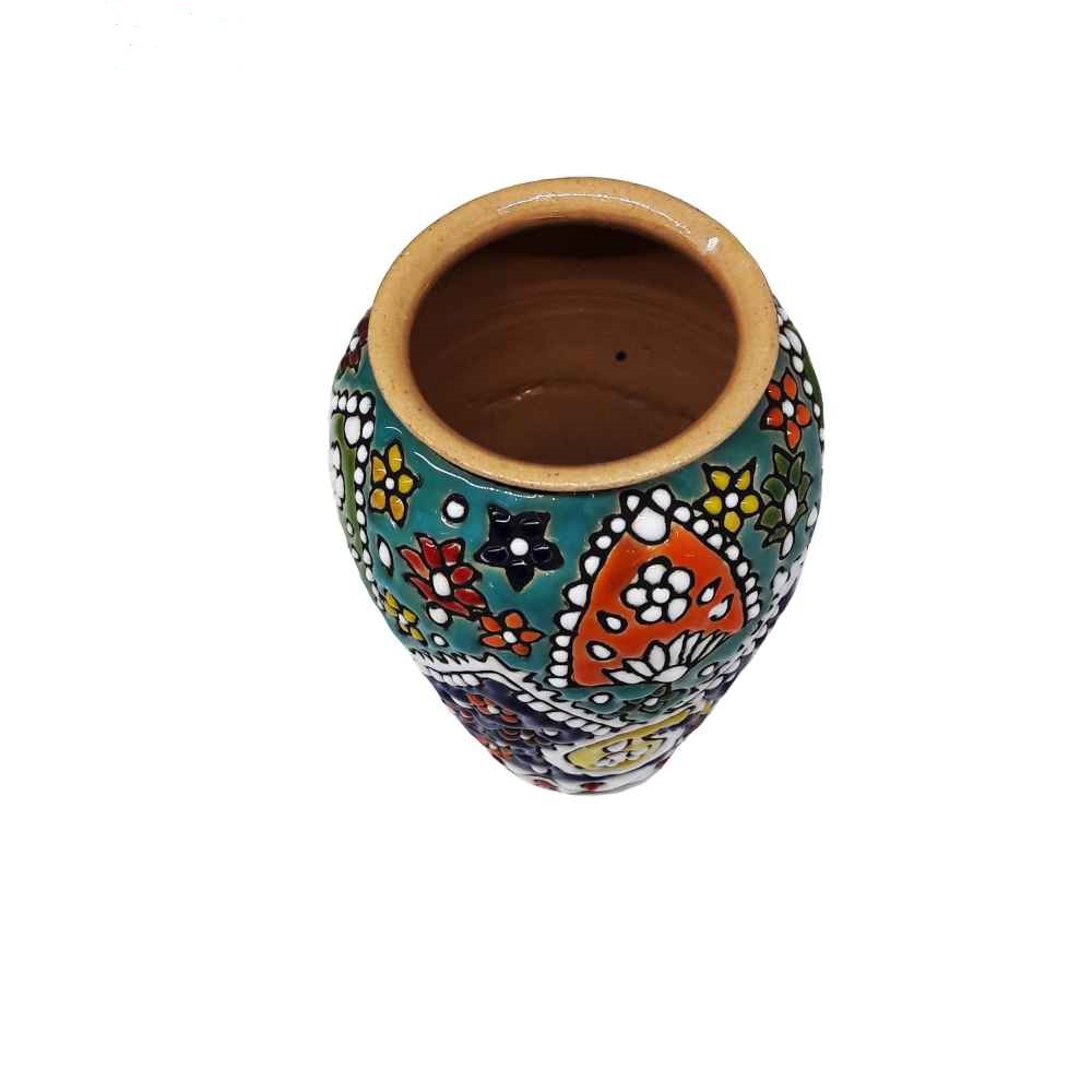 Vibrant Touch – Pottenwerk Pennenhouder met Minakari Bloemkunst