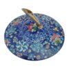 Enamel Elegance – Perzische Koperen Pennenhouder met Blauwe Bloem Minakari